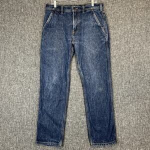Patagonia Jeans Mens 34x31 Blue Hemp Denim 5 Pocket Carpenter Pants